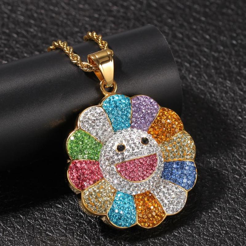 Europe and America hip hop Necklace Jewelry neutral gold inlaid Sun Flower Pendant Necklace hip hop Pendant large chain
Europe and America hip hop Necklace Jewelry neutral gold inlaid Sun Flower Pendant Necklace hip hop Pendant large chain