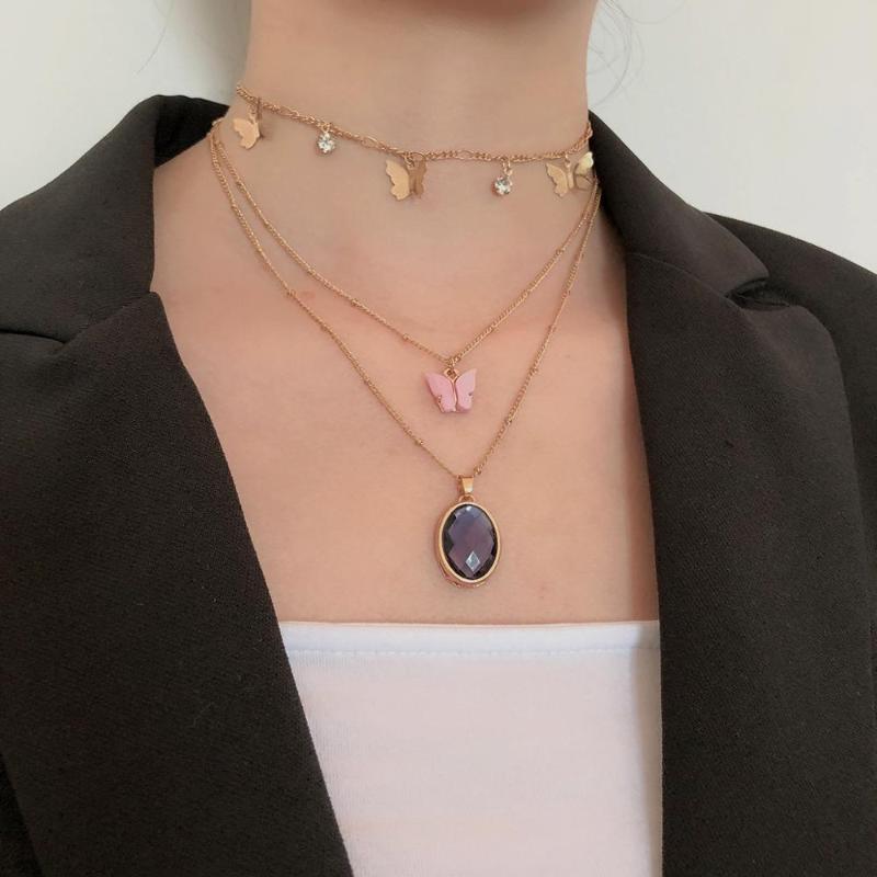Cross-border jewelry simple ins wind gem pendant jewelry temperament wild pink small butterfly necklace female
Cross-border jewelry simple ins wind gem pendant jewelry temperament wild pink small butterfly necklace female