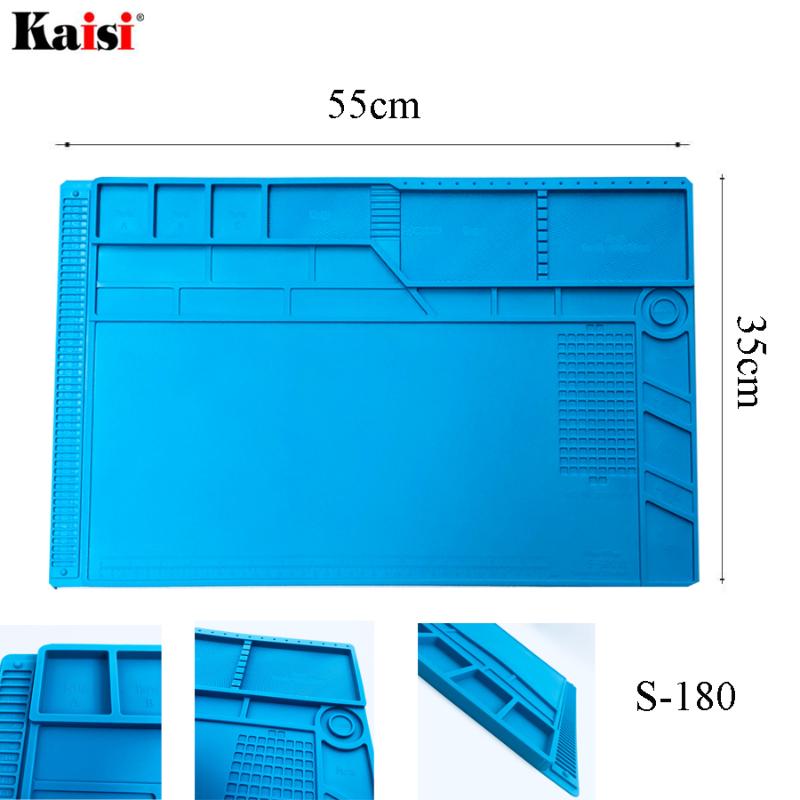 S-180 55x35cm Heat Insulation Silicone Pad Desk Mat Maintenance Platform for BGA Soldering Repair Station with Magnetic Section
S-180 55x35cm Heat Insulation Silicone Pad Desk Mat Maintenance Platform for BGA Soldering Repair Station with Magnetic Section