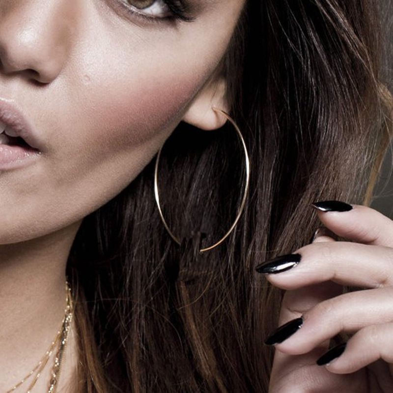 Oversize Gold Silver Color Smooth Thin Circle Hoop Earrings For Women Temperament Party Ear Piercing Loops Brinco Jewelry
Oversize Gold Silver Color Smooth Thin Circle Hoop Earrings For Women Temperament Party Ear Piercing Loops Brinco Jewelry