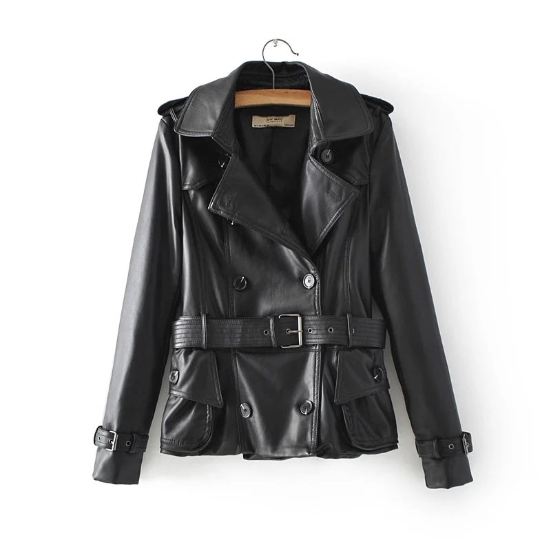 vintage women faux leather jacket 2020 winter pocket laydies fashion jackets double breasted female coats gilts PU leathers, Black
vintage women faux leather jacket 2020 winter pocket laydies fashion jackets double breasted female coats gilts PU leathers, Black
