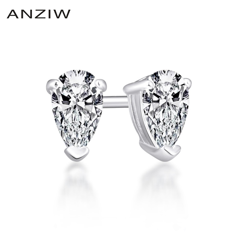 AINUOSHI 925 Sterling Silver Stud Earrings for Women 0.3ct Pear Cut Solitaire Stud Earrings Wedding Party Jewelry orecchini
AINUOSHI 925 Sterling Silver Stud Earrings for Women 0.3ct Pear Cut Solitaire Stud Earrings Wedding Party Jewelry orecchini