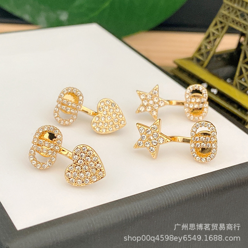 20 New Product D home CD earrings small full diamond with two earrings Japanese style earrings 925 silver needle love all-match
20 New Product D home CD earrings small full diamond with two earrings Japanese style earrings 925 silver needle love all-match