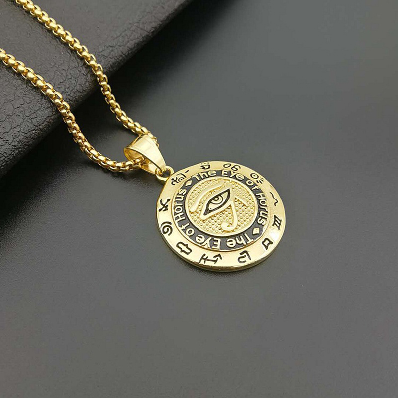 Hip Hop Rock Gold Color Stainless Steel 12 Constellation The Eye of Horus Pendants Necklace for Men Rapper Jewelry Drop Shipping
Hip Hop Rock Gold Color Stainless Steel 12 Constellation The Eye of Horus Pendants Necklace for Men Rapper Jewelry Drop Shipping