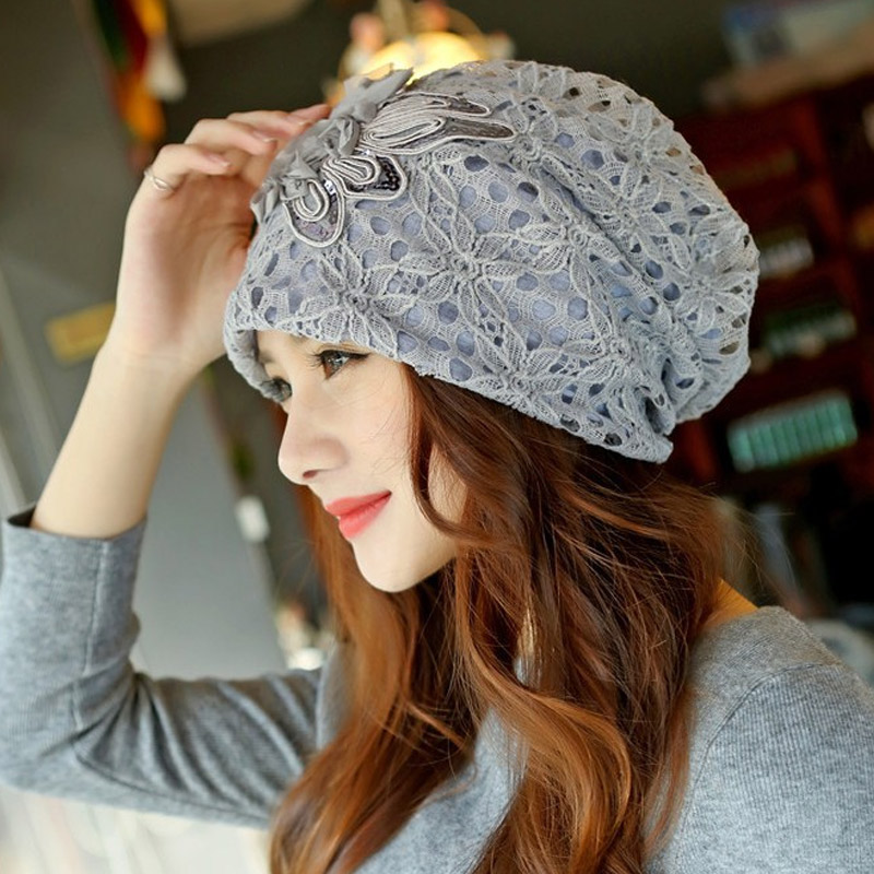 Fashion Women Butterfly Knot Cap Rose Flower Beanies Hat Chiffon Lace Headwear Double Layers Hats New, Black
Fashion Women Butterfly Knot Cap Rose Flower Beanies Hat Chiffon Lace Headwear Double Layers Hats New, Black