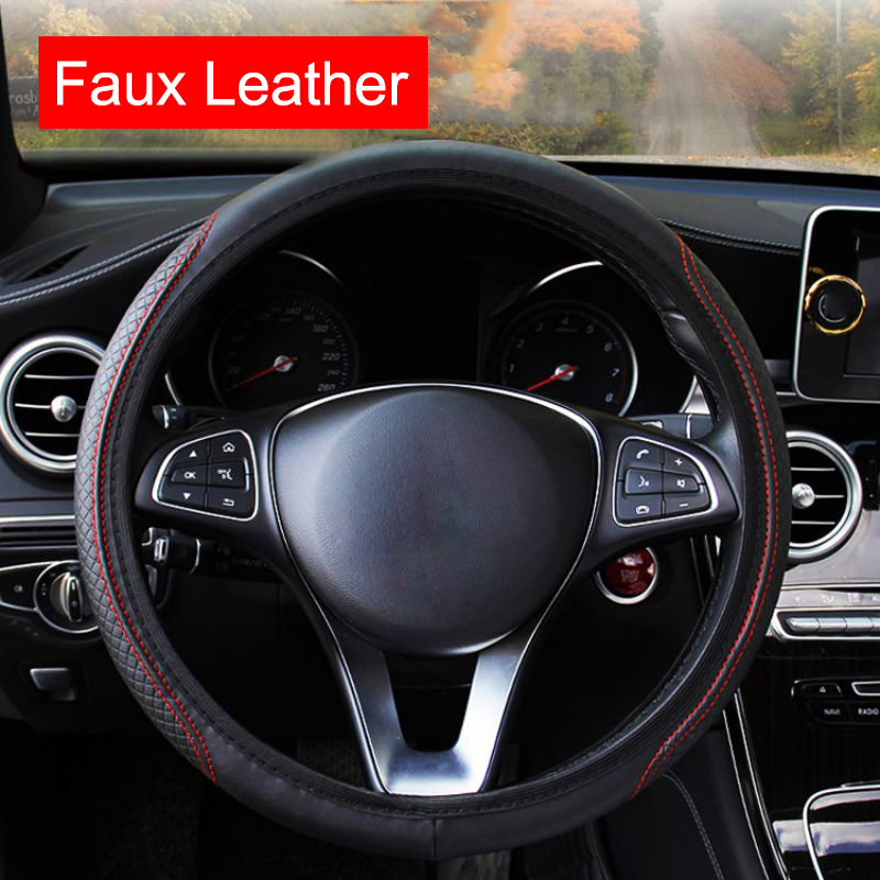 Car Fiber Leather Steering Wheel Cover Universal Auto Breathable Elastic Skid Proof Steering-wheel Covers Car Styling
Car Fiber Leather Steering Wheel Cover Universal Auto Breathable Elastic Skid Proof Steering-wheel Covers Car Styling