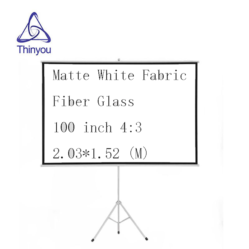 Thinyou 100 Inch 4:3 Portable projector screen Matte White Fabric Fiber High Definition Bracket Screen with Stable Stand Tripod
Thinyou 100 Inch 4:3 Portable projector screen Matte White Fabric Fiber High Definition Bracket Screen with Stable Stand Tripod