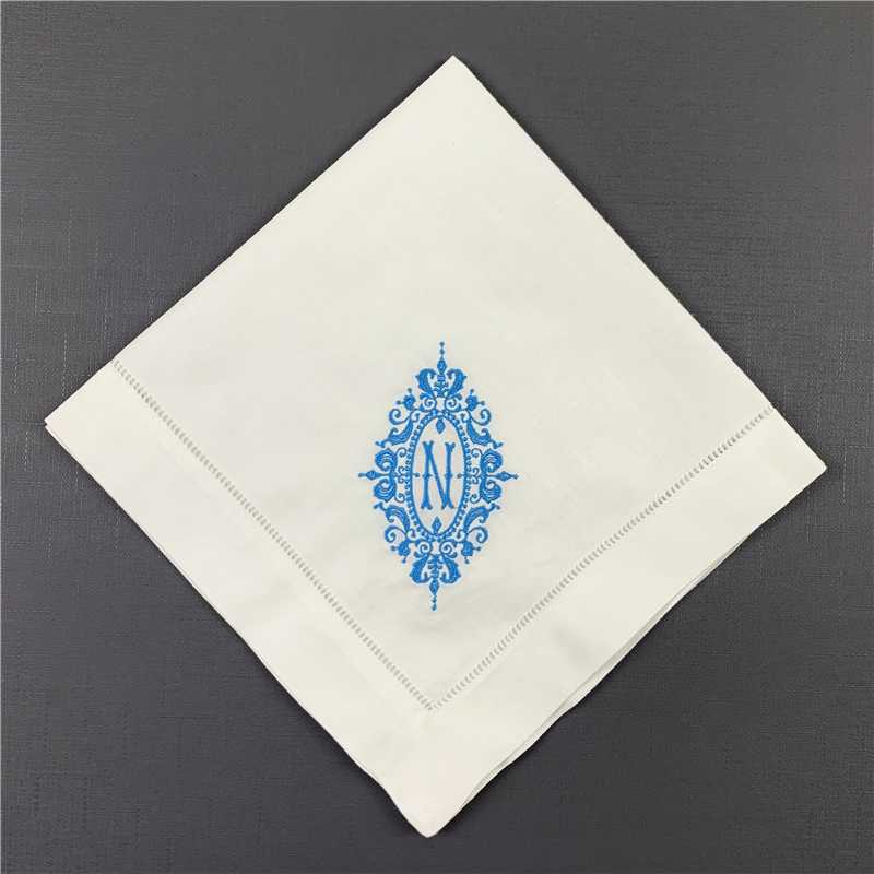 Table Napkin Napkins Monogrammed Dinner White Linen Hemstitch 20"x20"Ladder Embroidered Initial N
Table Napkin Napkins Monogrammed Dinner White Linen Hemstitch 20"x20"Ladder Embroidered Initial N