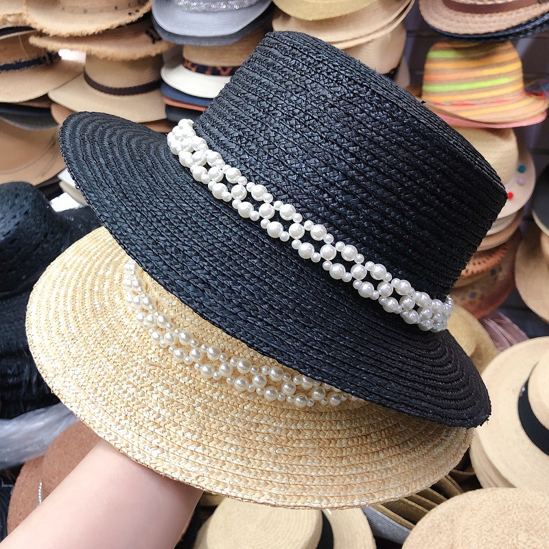 202005-shi summer handmade straw Pearl weaving ribbon lady fedoras cap women leisure panama jazz hat, Black
202005-shi summer handmade straw Pearl weaving ribbon lady fedoras cap women leisure panama jazz hat, Black