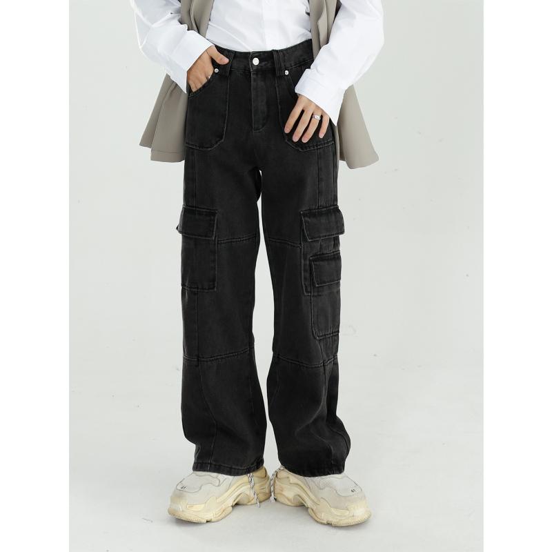 Male Women Couple Streetwear Hip Hop Black Jean Denim Pants Men Multiple Pockets Vintage Casual Straight Cargo Jeans Trousers, 128
Male Women Couple Streetwear Hip Hop Black Jean Denim Pants Men Multiple Pockets Vintage Casual Straight Cargo Jeans Trousers, 128