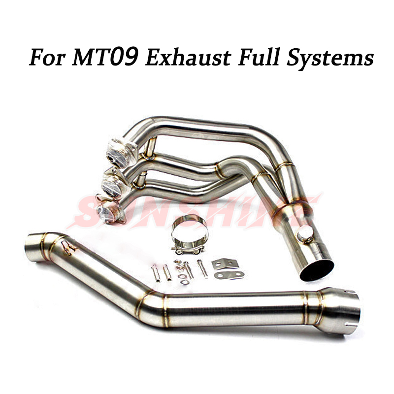 Exhaust Motorcycle Full Systems Pitbike Front Pipe Modified Slip on Muffler Connect Tube For MT09 MT-09 FZ-09 tracer 2014-2020
Exhaust Motorcycle Full Systems Pitbike Front Pipe Modified Slip on Muffler Connect Tube For MT09 MT-09 FZ-09 tracer 2014-2020