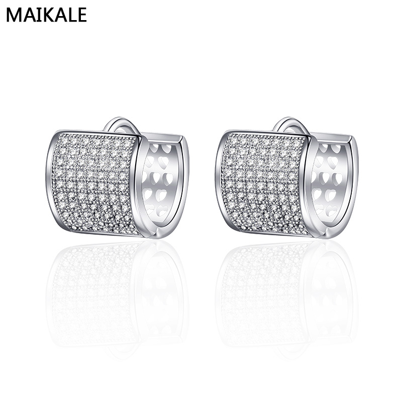 MAIKALE Classic Cubic Zirconia Stud Earrings Gold Silver Color Plated Round Earrings for Women Korean Fashion Jewelry Gifts
MAIKALE Classic Cubic Zirconia Stud Earrings Gold Silver Color Plated Round Earrings for Women Korean Fashion Jewelry Gifts