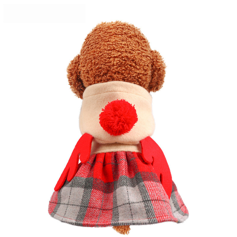 Yellow Dog Clothes with Hat Christmas Dog Clothes for Autumn and Winter New Style Elk Skirt Holiday Style Warm Dresses for Pets, Picture color
Yellow Dog Clothes with Hat Christmas Dog Clothes for Autumn and Winter New Style Elk Skirt Holiday Style Warm Dresses for Pets, Picture color