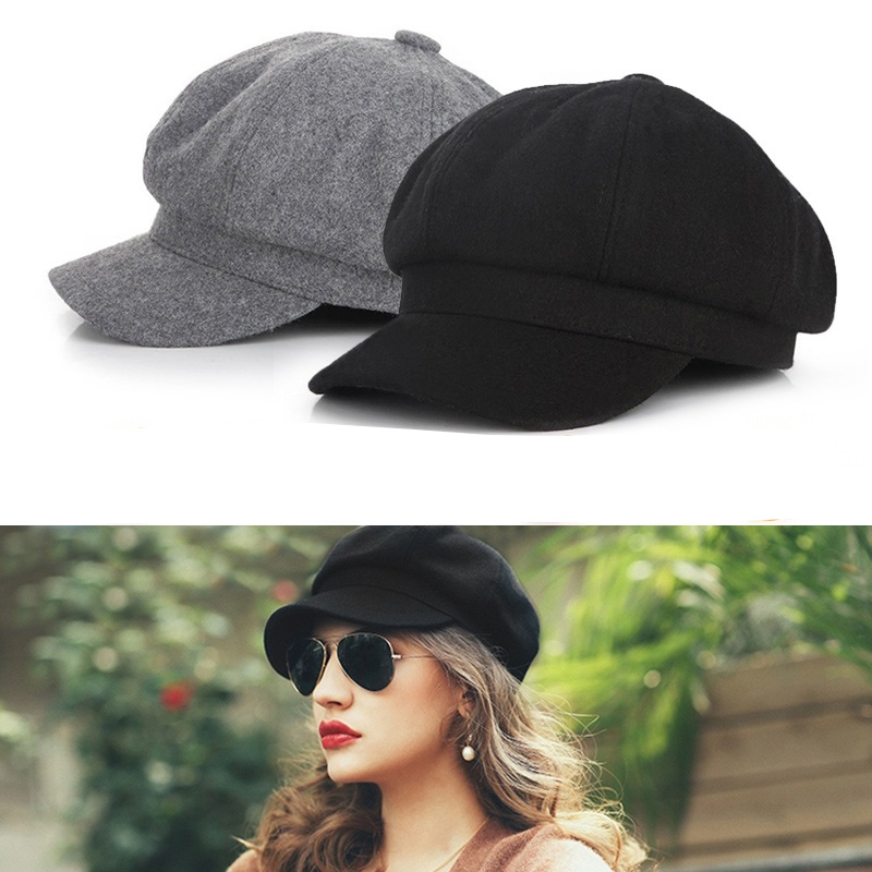 Berets Octagonal Sboy Girls Beret Hats Casual Solid Color Wool Hat Cool Street Brim Caps Women Winter Fashion, Dark grey
Berets Octagonal Sboy Girls Beret Hats Casual Solid Color Wool Hat Cool Street Brim Caps Women Winter Fashion, Dark grey