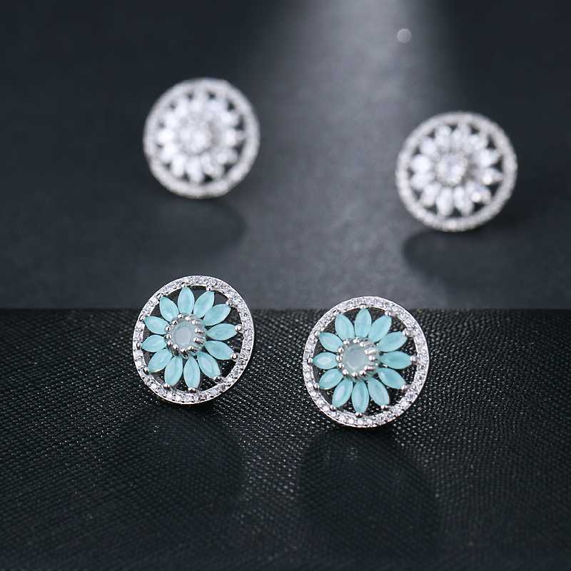 2020 Z New Luxury Light Blue Flower Cubic Zirconia Stud Earings For Women Bridal Party Fashion Jewelry brincos
2020 Z New Luxury Light Blue Flower Cubic Zirconia Stud Earings For Women Bridal Party Fashion Jewelry brincos