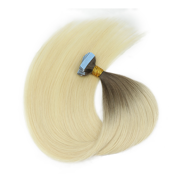 Highest Quality Virgin Russian Tape in Hair Extensions Ombre Blonde Human Hair Skin Weft Invisiable Tape on Hair Extension 100g/40pcs