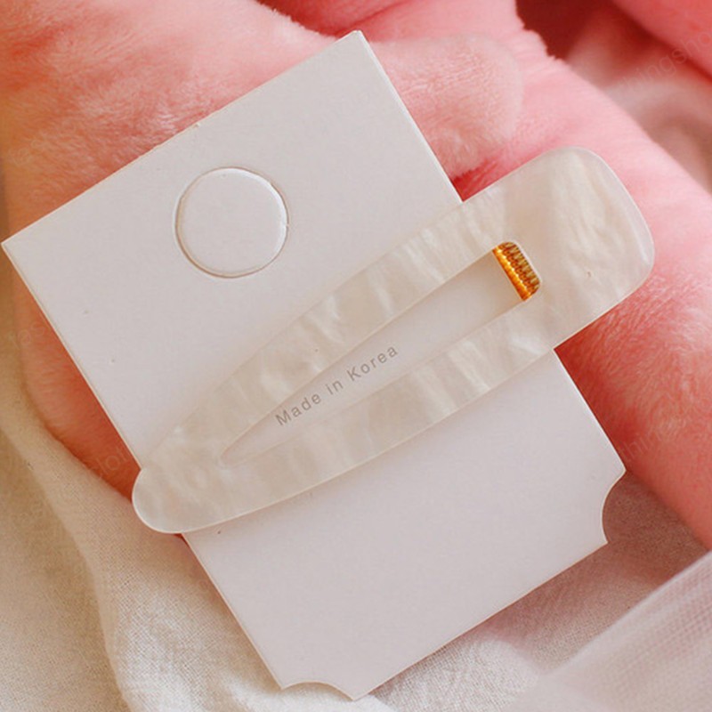 Women Girls Acrylic Hollow Geometric Candy Color Hair Clips Hairpins Barrettes Hair Accessories