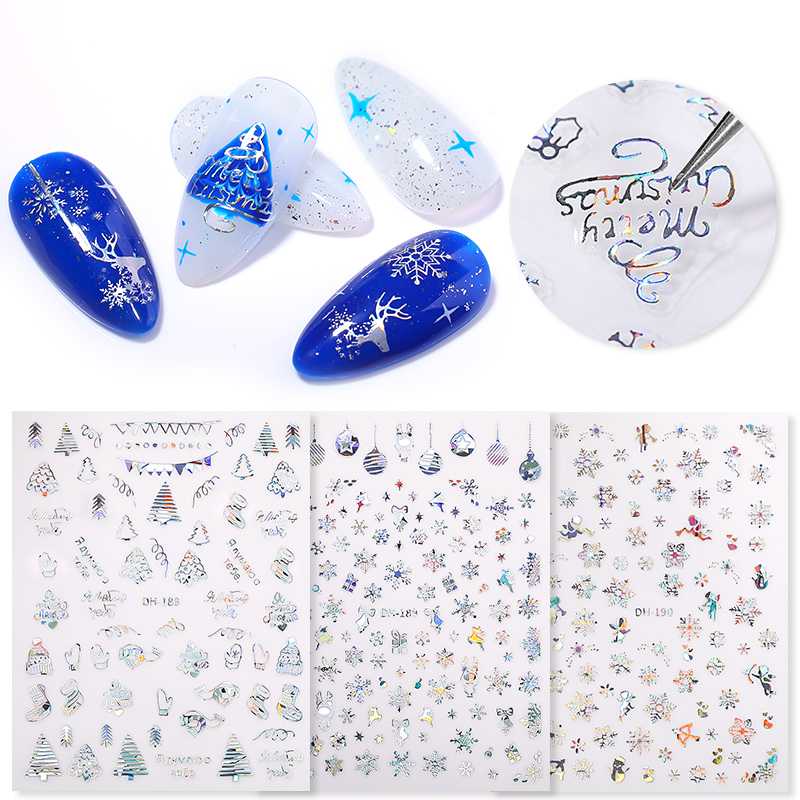 1 Sheet /2 Sheet 3D Nail Sticker Christmas Laser Effect Nail Art Stickers Snowflake DIY Art Decoration Decals, 17
1 Sheet /2 Sheet 3D Nail Sticker Christmas Laser Effect Nail Art Stickers Snowflake DIY Art Decoration Decals, 17