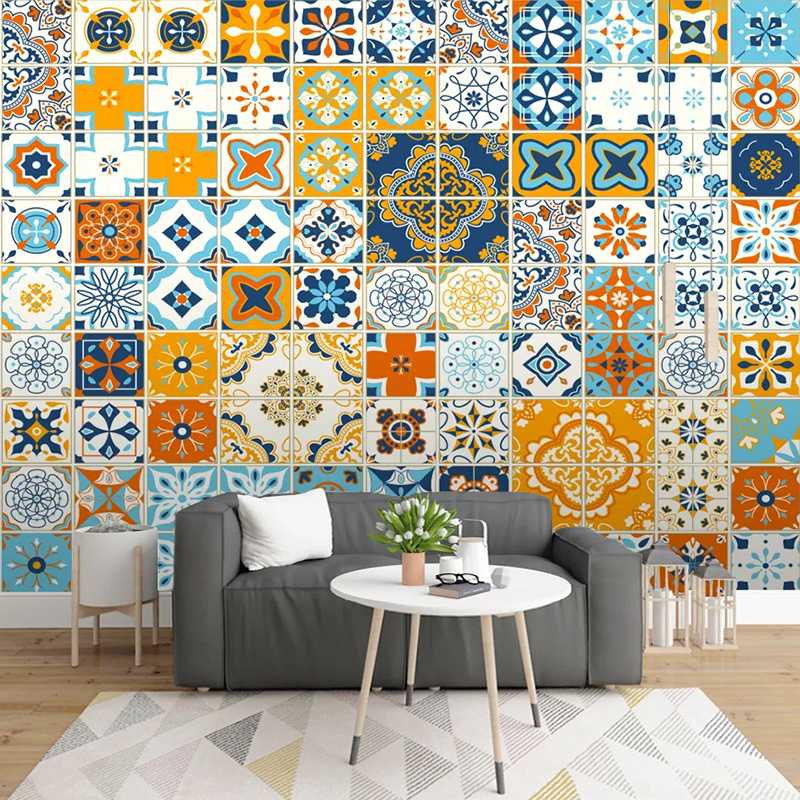Custom 3D Photo Wallpaper Classical Tile Flower Pattern Mural Living Room Kitchen Bathroom Waterproof Self-adhesive Wall Sticker, As pic
Custom 3D Photo Wallpaper Classical Tile Flower Pattern Mural Living Room Kitchen Bathroom Waterproof Self-adhesive Wall Sticker, As pic