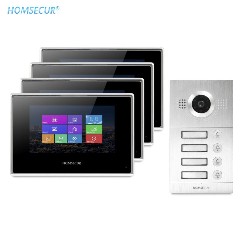 HOMSECUR 4 Wire 7"Video Door Intercom System&Mute Mode Snapshot Recording 800TVL Outdoor Monitoring IP65 Camera for 4 Apartments
HOMSECUR 4 Wire 7"Video Door Intercom System&Mute Mode Snapshot Recording 800TVL Outdoor Monitoring IP65 Camera for 4 Apartments