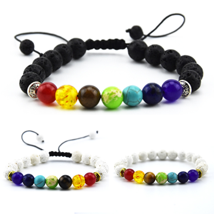 adjustable Natural Stone Bracelet Reiki Spiritual Yoga beaded Vintage Jewelry Beads Gemstone Charms Bracelets For Women