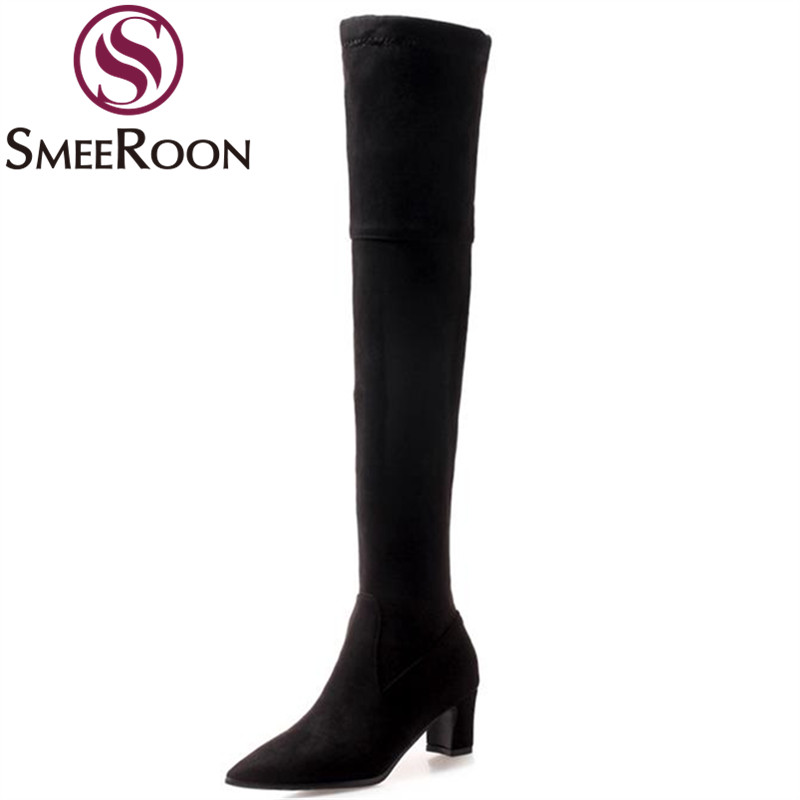 Smeeroon over the knee boots flock office lady grind arenaceous woman fashion boots popular thigh high winter look slimmer, Black
Smeeroon over the knee boots flock office lady grind arenaceous woman fashion boots popular thigh high winter look slimmer, Black