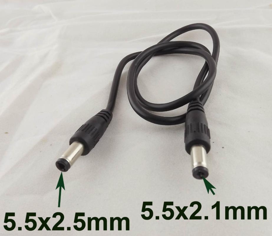 1pcs DC Power Plug 5.5 x 2.5mm Male To 5.5 x 2.1mm Male CCTV Adapter Connector Cable 60cm
1pcs DC Power Plug 5.5 x 2.5mm Male To 5.5 x 2.1mm Male CCTV Adapter Connector Cable 60cm