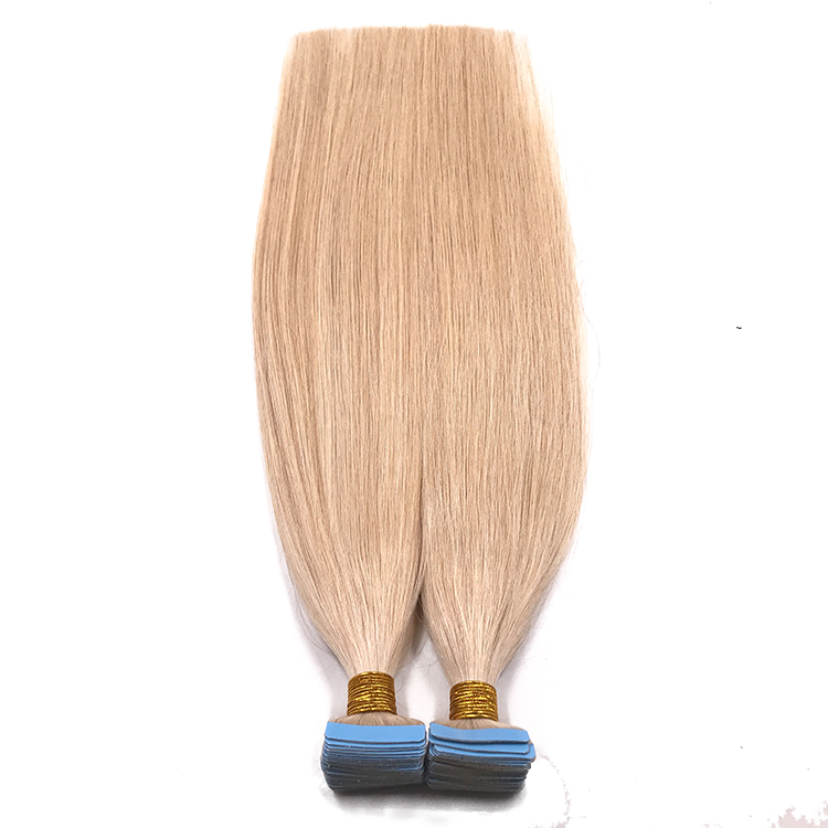 Double Drawn Human Hair Tape in Hair Extensions #27 Strawberry Blonde Virgin Russian Invisiable Skin Weft Tape on Extensions 40pcs/100g