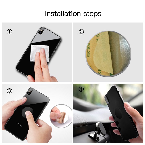 Universal Magnet Holder Accessories Replacement Metal Plate Magnetic Car Phone Stand For GPS MP3 With 3M Adhesive Cell Mounts Ho27