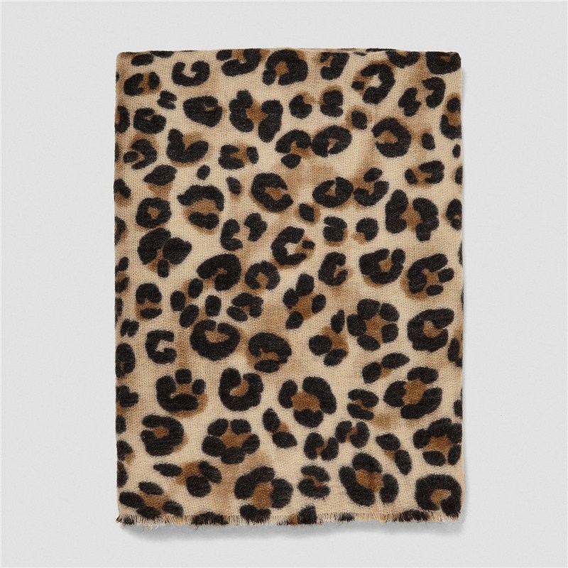 DARCHROW Leopard Printed Scarf Women Winter Blanket Scarf Warm Soft Cashmere Thicken Shawls Scarves for Women Lady