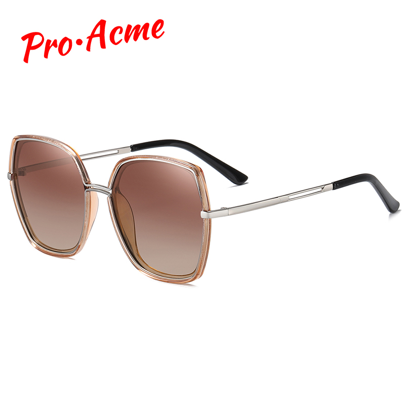 Pro Acme Brand Design Square Oversized Polarized Sunglasses Women 2020 Black Gradient Lens Sun Glasses Shades for Women PC1523
Pro Acme Brand Design Square Oversized Polarized Sunglasses Women 2020 Black Gradient Lens Sun Glasses Shades for Women PC1523