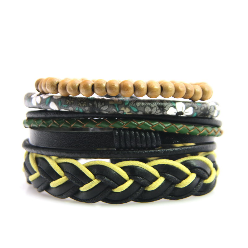 4pcs 1 Set Leather Bracelet Men Wide Multilayer Leather Bracelet Women Wrap Charm Wrap Genuine Bracelets Beads
4pcs 1 Set Leather Bracelet Men Wide Multilayer Leather Bracelet Women Wrap Charm Wrap Genuine Bracelets Beads