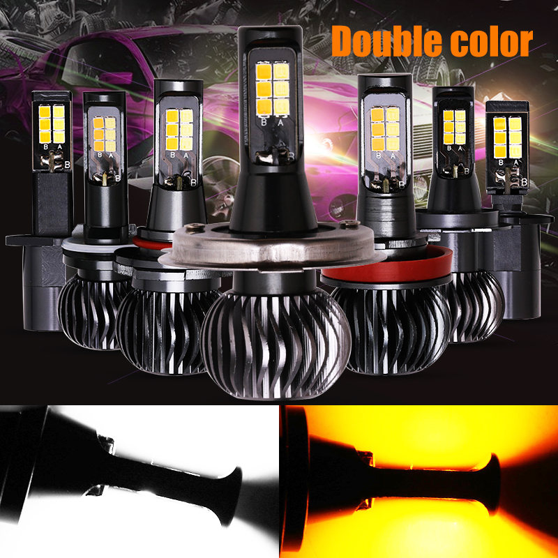 2pcs Car Headlight H8 H9 H11 H7 3 4 9005 9006 H27 880 881 H3 H1 H4 LED Headlight Bulb Dual Color car Fog Lamp White Yellow
2pcs Car Headlight H8 H9 H11 H7 3 4 9005 9006 H27 880 881 H3 H1 H4 LED Headlight Bulb Dual Color car Fog Lamp White Yellow