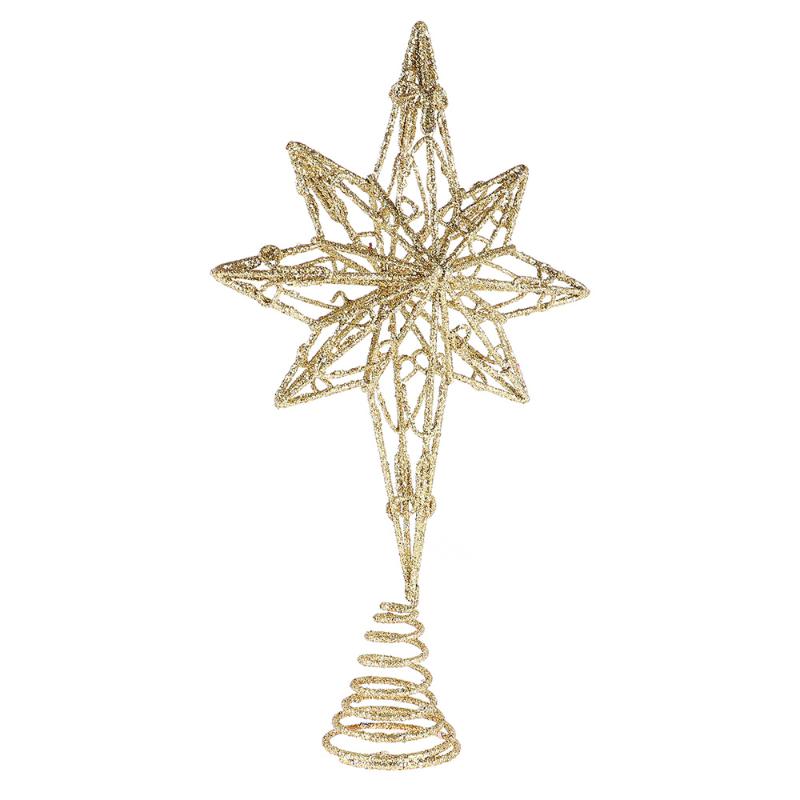 Anise Star Tree Topper Golden Star Christmas Holiday Tree Topper Iron Festival Treetop Decor for Home Party (Golden, 16x30c
Anise Star Tree Topper Golden Star Christmas Holiday Tree Topper Iron Festival Treetop Decor for Home Party (Golden, 16x30c