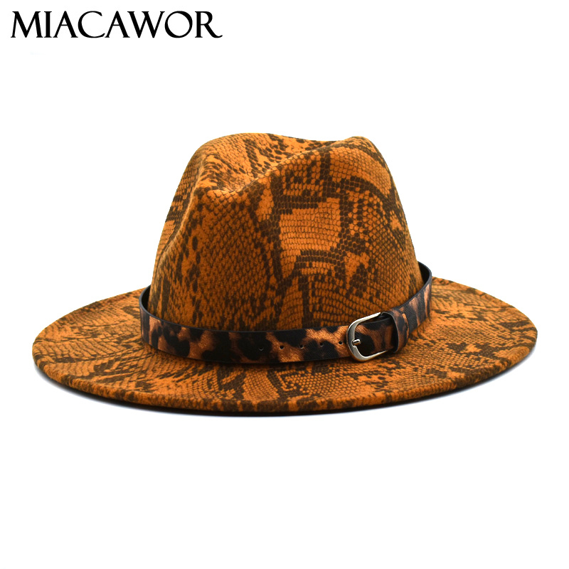 MIACAWOR Men's Fashion Snake Pattern Wild Wool Gambler Hat Top Hat Dome Hard Panama Straw Azz Ladies Vintage F21, Beige
MIACAWOR Men's Fashion Snake Pattern Wild Wool Gambler Hat Top Hat Dome Hard Panama Straw Azz Ladies Vintage F21, Beige