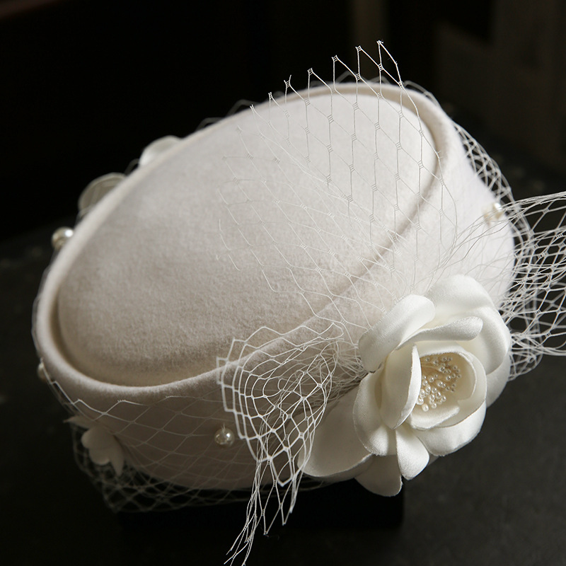Berets Wedding Woman Hat Fascinators Pillbox With Veil 100% Australian Wool Felt Beret Hats Cocktail Banquet Flower Fedoras Caps, White
Berets Wedding Woman Hat Fascinators Pillbox With Veil 100% Australian Wool Felt Beret Hats Cocktail Banquet Flower Fedoras Caps, White