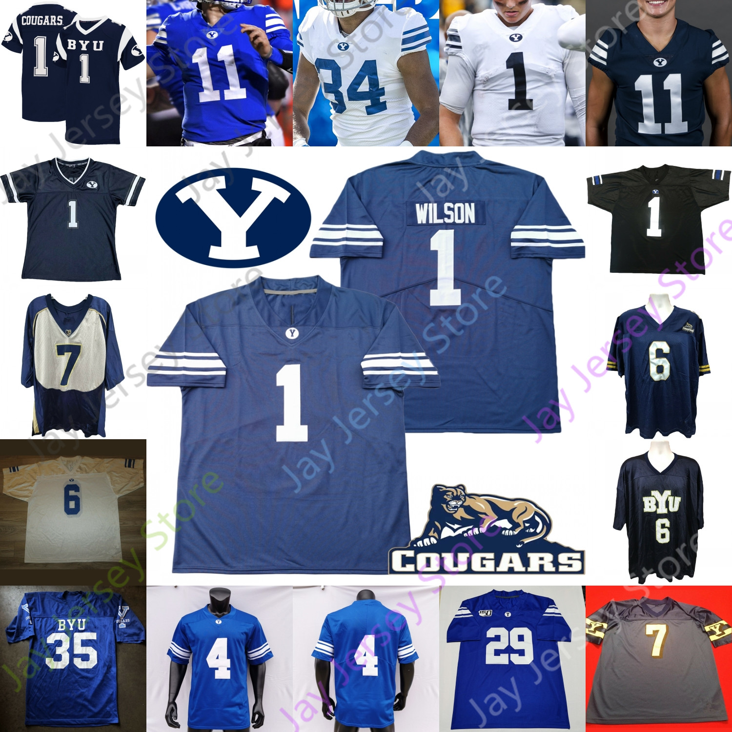 BYU Cougars Football Jersey NCAA College Tyler Allgeier Jackson McChesney Gunner Romney Isaiah Kaufusi Bracken El-Bakri Zach Wilson Young, Navy
BYU Cougars Football Jersey NCAA College Tyler Allgeier Jackson McChesney Gunner Romney Isaiah Kaufusi Bracken El-Bakri Zach Wilson Young, Navy