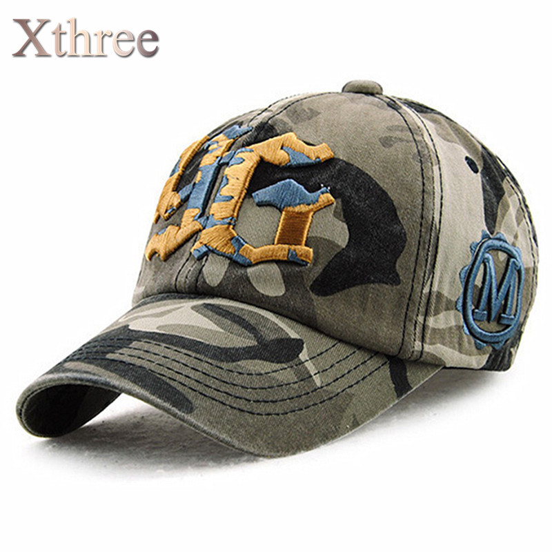 Ball Caps Xthree Camouflage Baseball Cap Snapback Hat For Men Women Gorra Casquette Bone Swag Wholesale