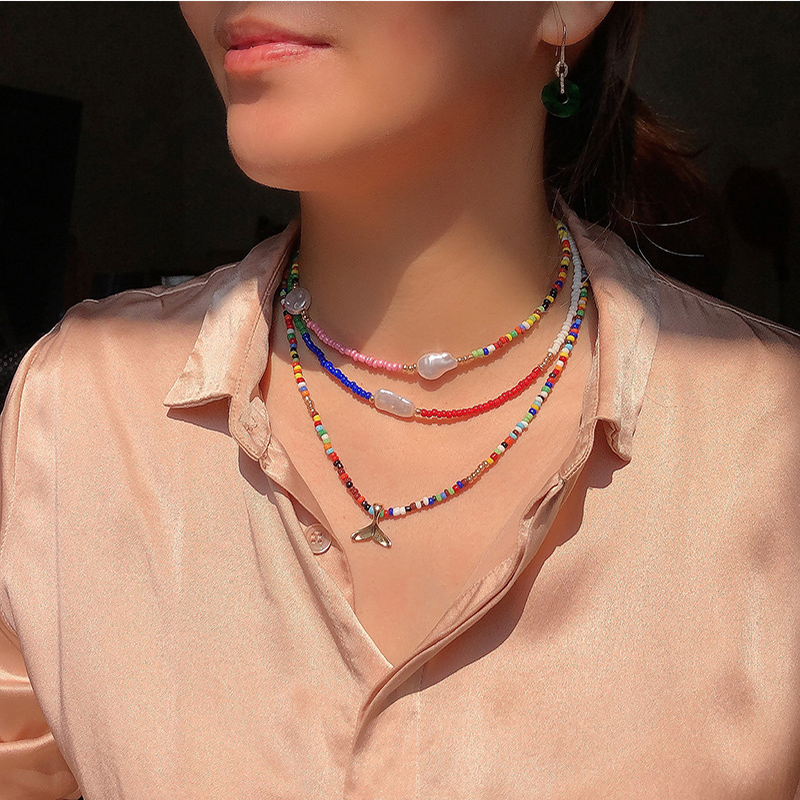 Noter Boho Women Necklace Seed Beads Chocker Necklace Summer Beach Jewelry 4mm Polymer Clay Pendant Femme Gift, Golden;silver
Noter Boho Women Necklace Seed Beads Chocker Necklace Summer Beach Jewelry 4mm Polymer Clay Pendant Femme Gift, Golden;silver