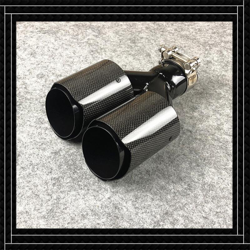 A piece Burnt glossy black Y Model Dual Carbon fiber Exhaust pipes Fit for all cars Dual Exhaust accessories Muffler tip
A piece Burnt glossy black Y Model Dual Carbon fiber Exhaust pipes Fit for all cars Dual Exhaust accessories Muffler tip