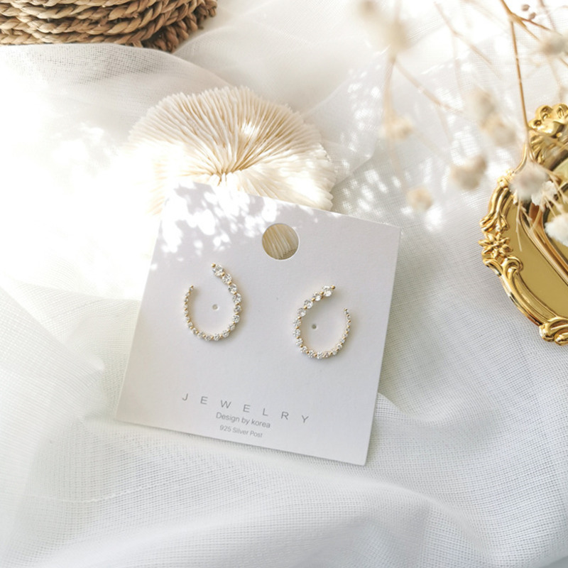 Geometric Women Earrings Sunlight Rhinestone Stud Earrings Open Ellipse Gold Zircon Silver Daily Hoop
Geometric Women Earrings Sunlight Rhinestone Stud Earrings Open Ellipse Gold Zircon Silver Daily Hoop