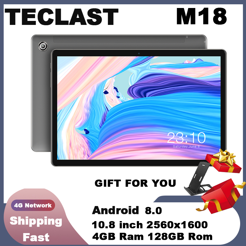 Teclast M18 Tablet 10.8 inch 4G Phablet Helio X27 Android 8.0 2560*1600 2.6GHz Deca core CPU 4GB 128GB 8.0MP+2.0MP Dual Camera, As pic
Teclast M18 Tablet 10.8 inch 4G Phablet Helio X27 Android 8.0 2560*1600 2.6GHz Deca core CPU 4GB 128GB 8.0MP+2.0MP Dual Camera, As pic