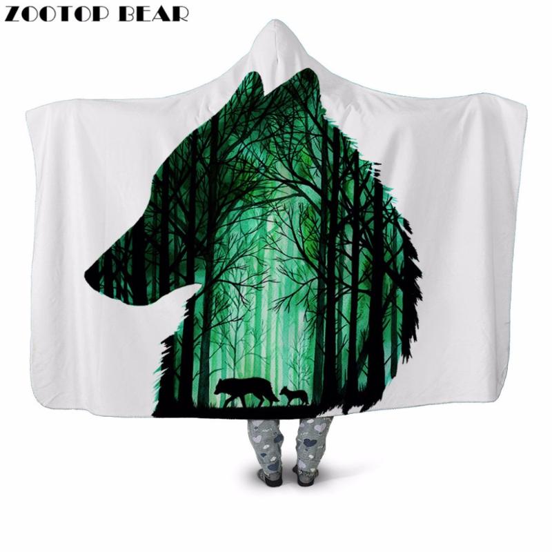 Forest Wolf 3D Printed Plush Hooded Blanket for Adult Youth Child Warm Wearable Sofa Fleece Throw Blanket Home Office Washable
Forest Wolf 3D Printed Plush Hooded Blanket for Adult Youth Child Warm Wearable Sofa Fleece Throw Blanket Home Office Washable