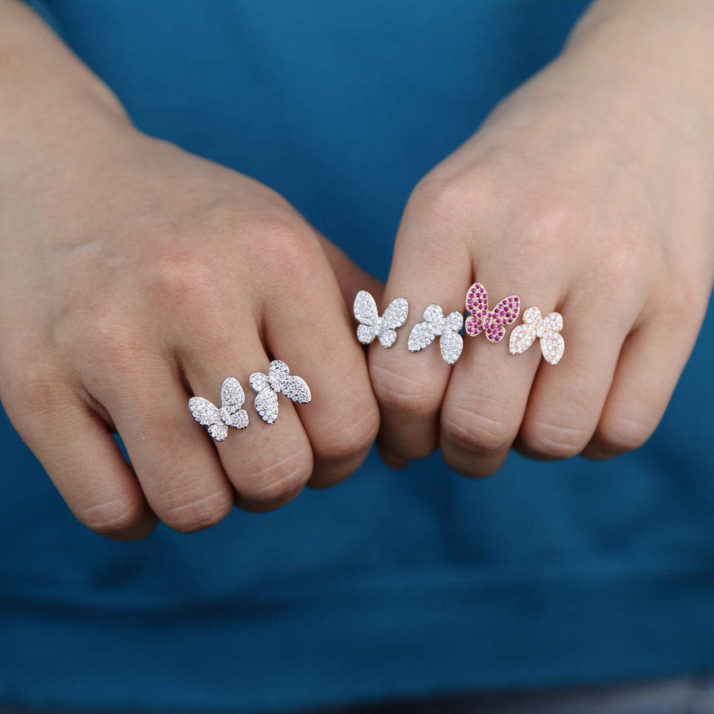 Drop ship hot sale butterfly open ring with cz silver color rose gold color midi finger rings adjustable wedding rings for lady
Drop ship hot sale butterfly open ring with cz silver color rose gold color midi finger rings adjustable wedding rings for lady