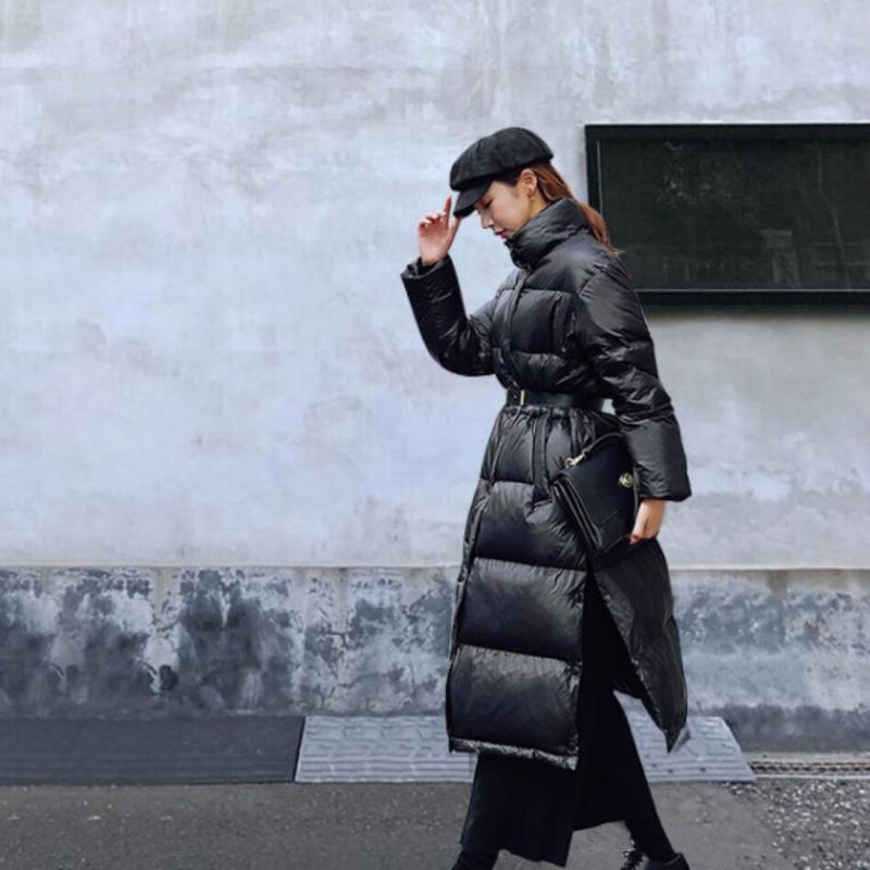 2020 Winter Jacket White Duck Down Parkas stand collar Thicken Warm Women long Belt Coat Big Female Down Streetwear Overcoat, Black
2020 Winter Jacket White Duck Down Parkas stand collar Thicken Warm Women long Belt Coat Big Female Down Streetwear Overcoat, Black
