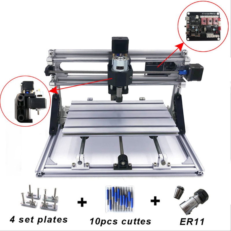 Upgraded Mini CNC Engraving Machine 5500mw 2500mw 500mw Wood Router PCB Milling Machine Wood Carving DIY Mini CNC3018 
Upgraded Mini CNC Engraving Machine 5500mw 2500mw 500mw Wood Router PCB Milling Machine Wood Carving DIY Mini CNC3018