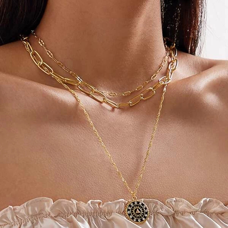 Tocona Bohemian Round Geoemtric Pendant Neckalce for Women Clear Rhinestone Gold Color Alloy Multi-layer Jewelry Gift 10080
Tocona Bohemian Round Geoemtric Pendant Neckalce for Women Clear Rhinestone Gold Color Alloy Multi-layer Jewelry Gift 10080