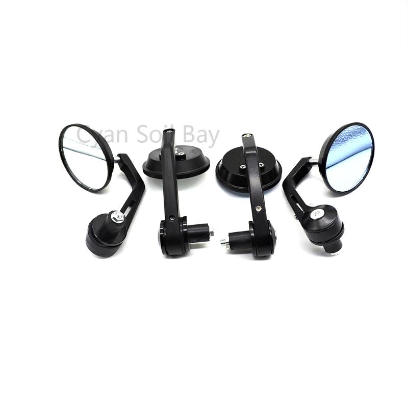 Aluminum Handlebar Bar End Side Mirror Blue and white glass motorbike convex mirror Universal Motorcycle Rearview
Aluminum Handlebar Bar End Side Mirror Blue and white glass motorbike convex mirror Universal Motorcycle Rearview