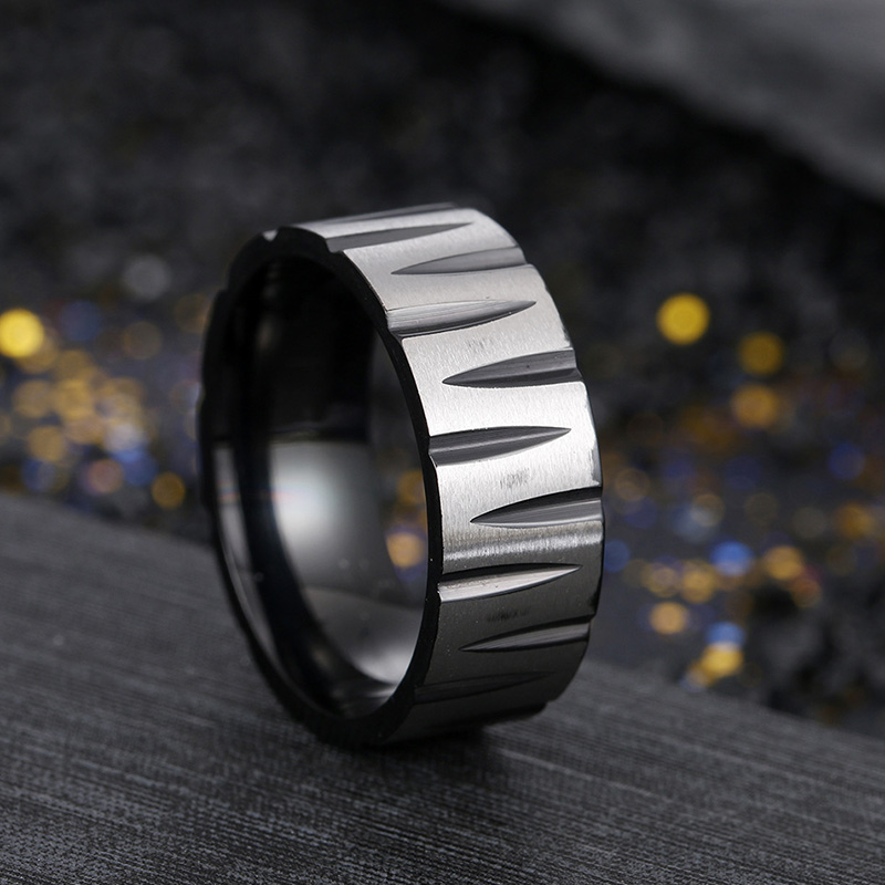 Stainless steel incision ring band Black Gold Cutting Wedding Rings for Men Womens fashion jewelry will and sandy
Stainless steel incision ring band Black Gold Cutting Wedding Rings for Men Womens fashion jewelry will and sandy