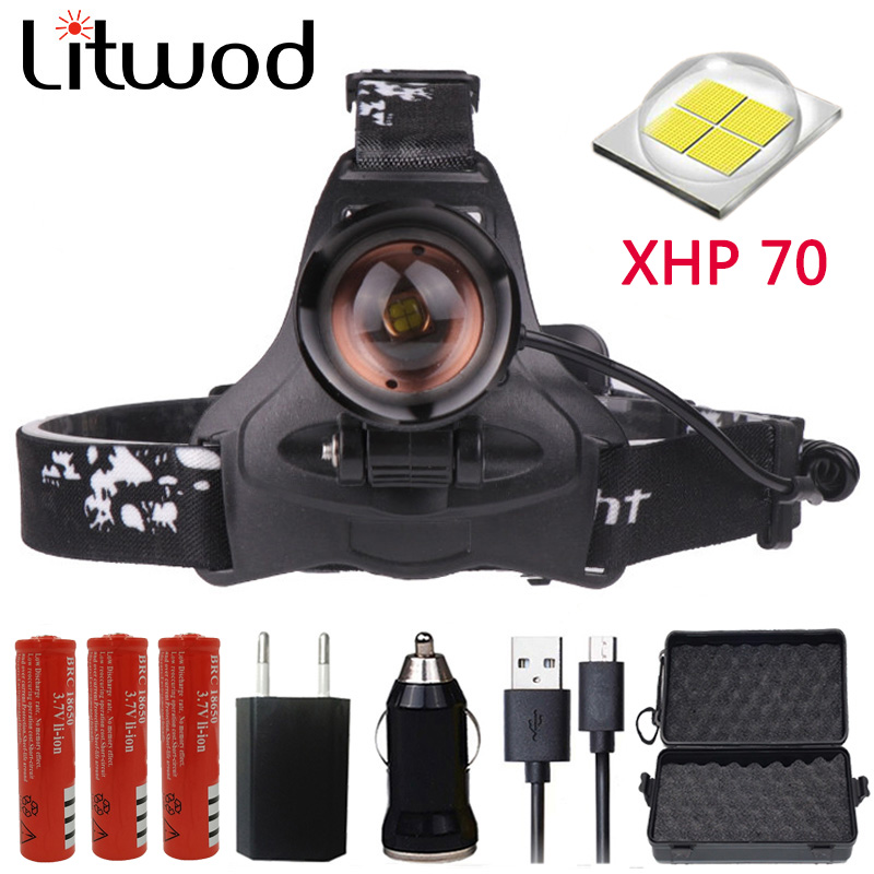 

Z20 Litwod 2806 32W chip XHP70 Headlight 3200lum powerful Led headlamp zoom Head light head lamp torch Lantern